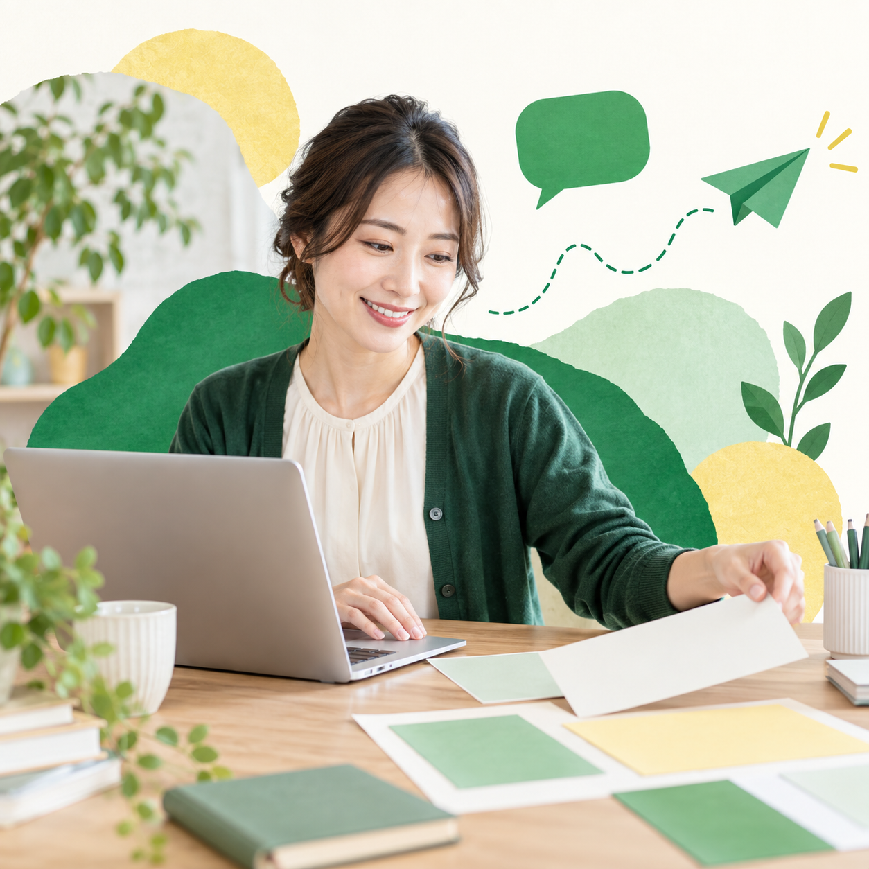 企画から制作・配信・改善まで担当する運用スタッフのイメージ